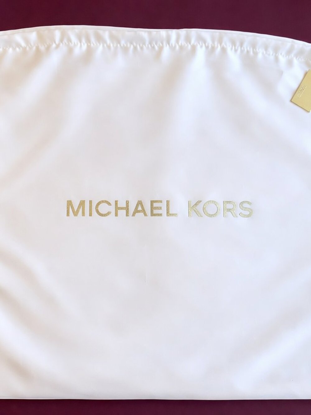 MICHAEL KORS Large Logo Woven Dust Bag - White Draw String - Picture 5 of 8